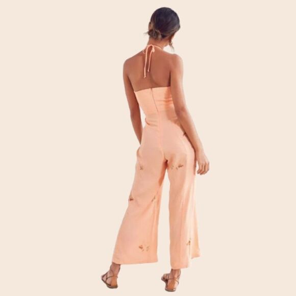 Flynn Skye Jordan Cut-Out Halter Jumpsuit Size Medium - Picture 3 of 15